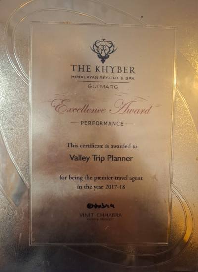 Top rated Kashmir tour operator recognition