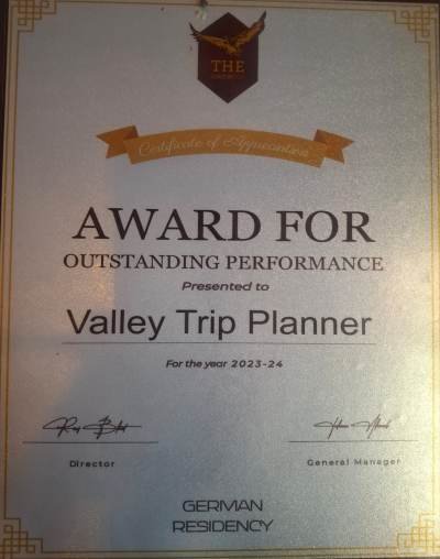 Customer choice award for Kashmir travel services