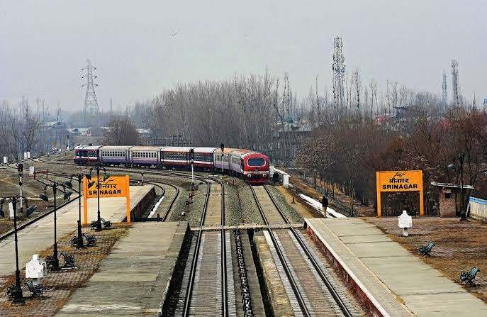 Vande Bharat crossing the Chenab Bridge on the way to Kashmir